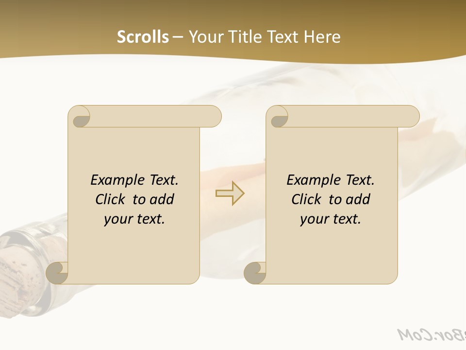 A Message In A Bottle With A Cork In It PowerPoint Template