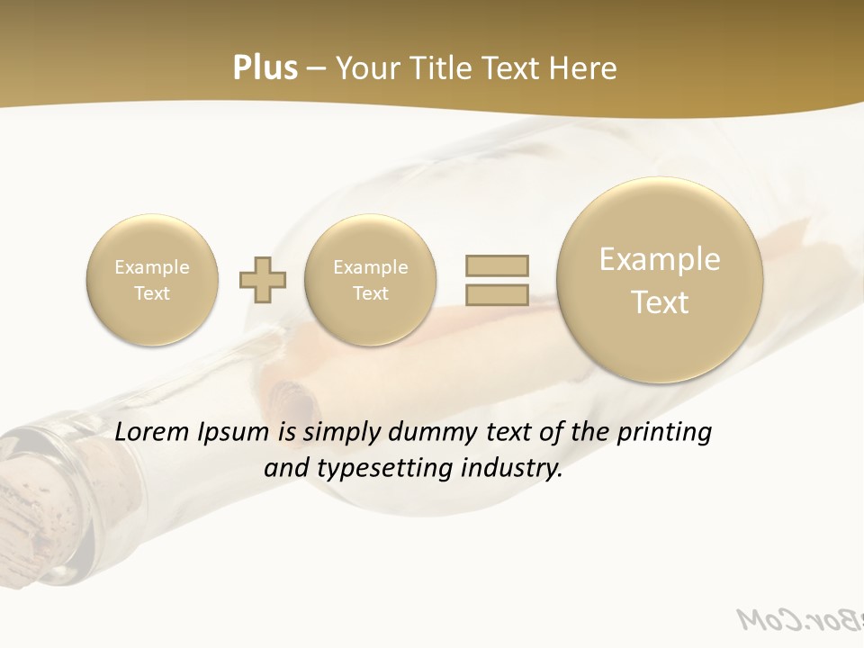 A Message In A Bottle With A Cork In It PowerPoint Template