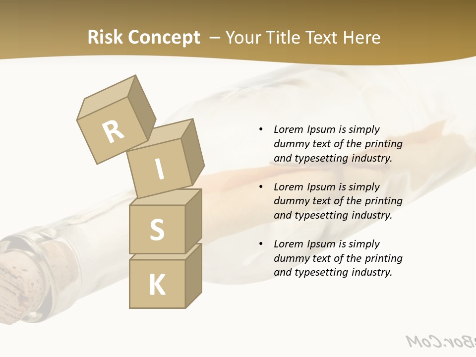 A Message In A Bottle With A Cork In It PowerPoint Template