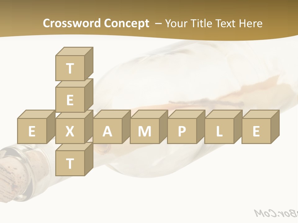 A Message In A Bottle With A Cork In It PowerPoint Template