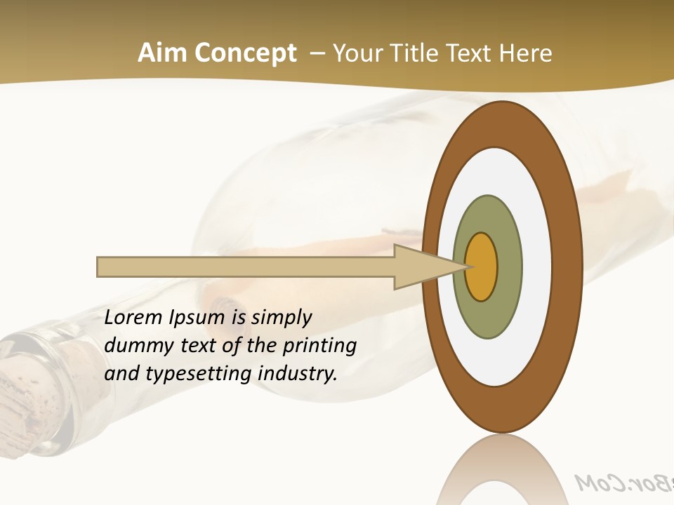 A Message In A Bottle With A Cork In It PowerPoint Template