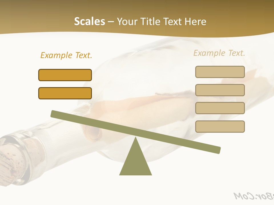 A Message In A Bottle With A Cork In It PowerPoint Template