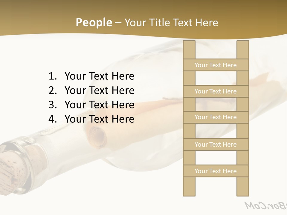 A Message In A Bottle With A Cork In It PowerPoint Template