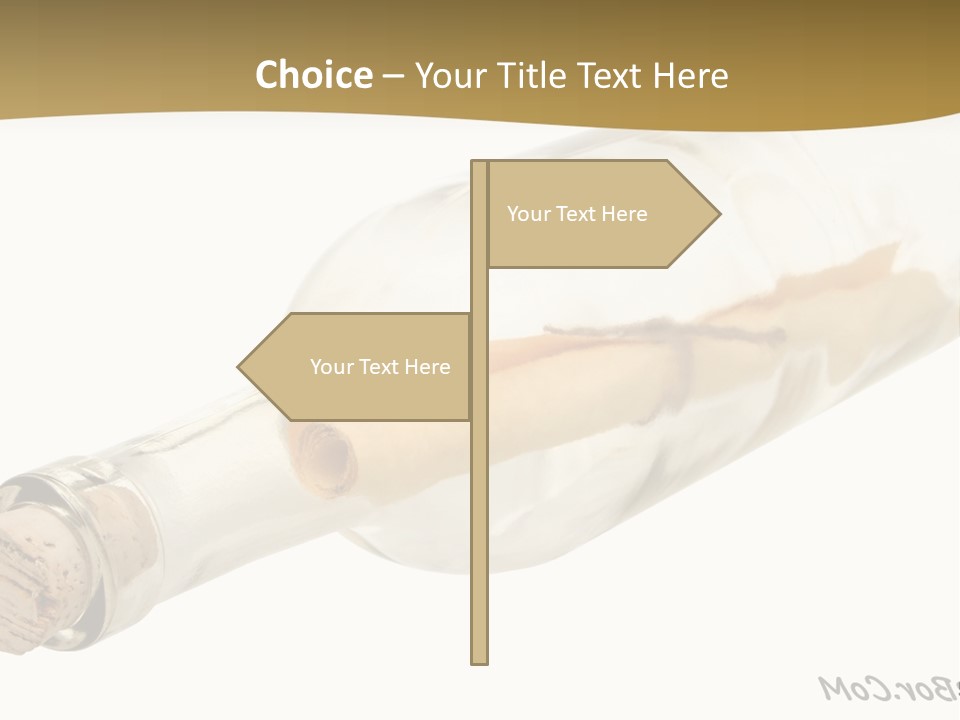 A Message In A Bottle With A Cork In It PowerPoint Template