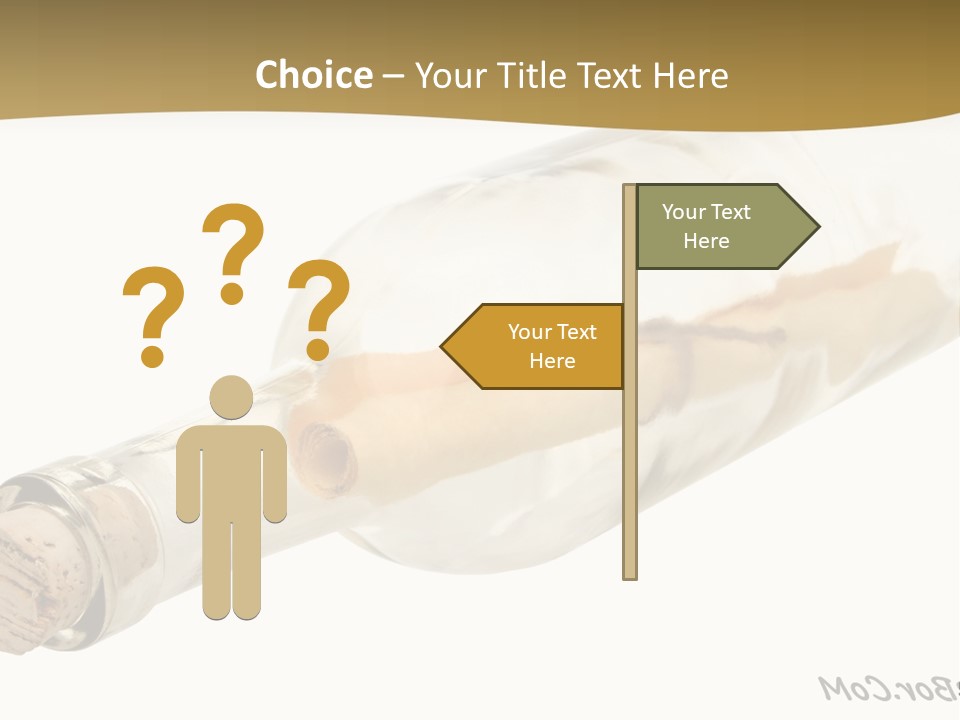 A Message In A Bottle With A Cork In It PowerPoint Template