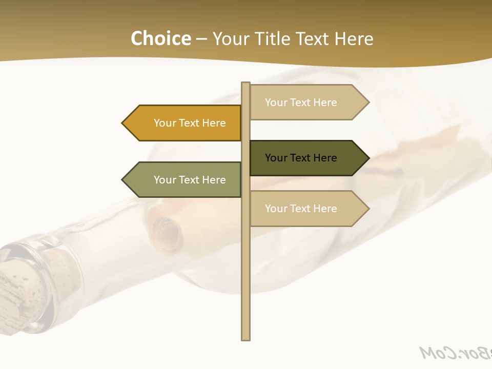 A Message In A Bottle With A Cork In It PowerPoint Template