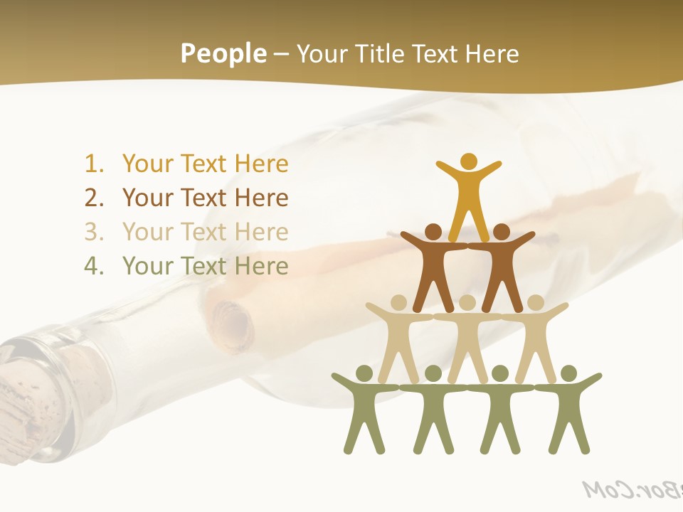 A Message In A Bottle With A Cork In It PowerPoint Template