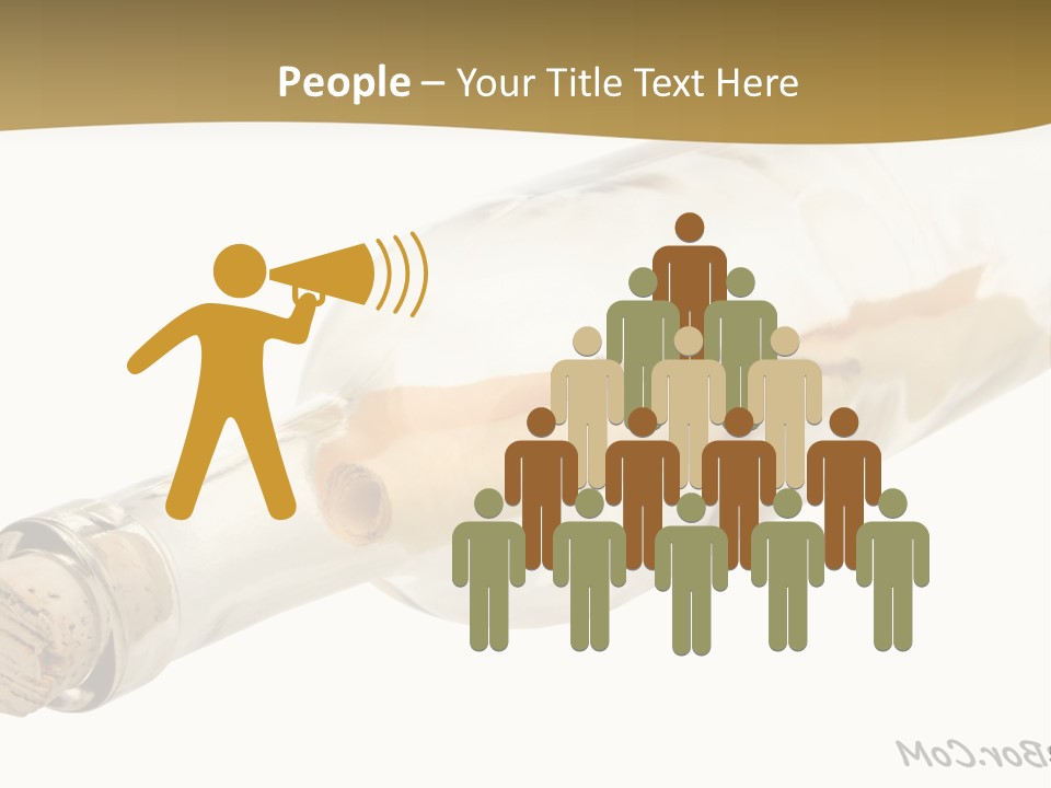 A Message In A Bottle With A Cork In It PowerPoint Template