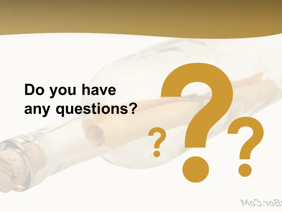 A Message In A Bottle With A Cork In It PowerPoint Template