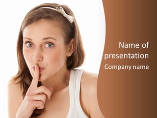 Background Woman Mouth PowerPoint Template