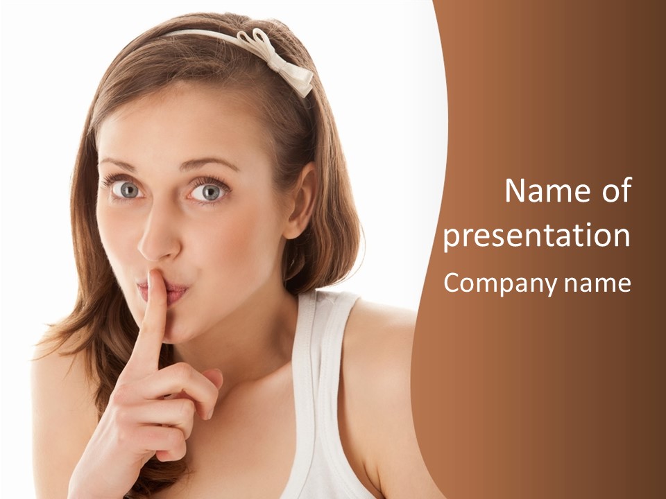 Background Woman Mouth PowerPoint Template