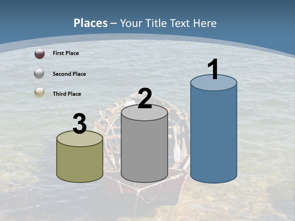 Fish Sunrise Wood PowerPoint Template