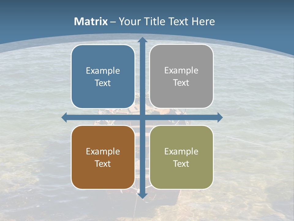 Fish Sunrise Wood PowerPoint Template