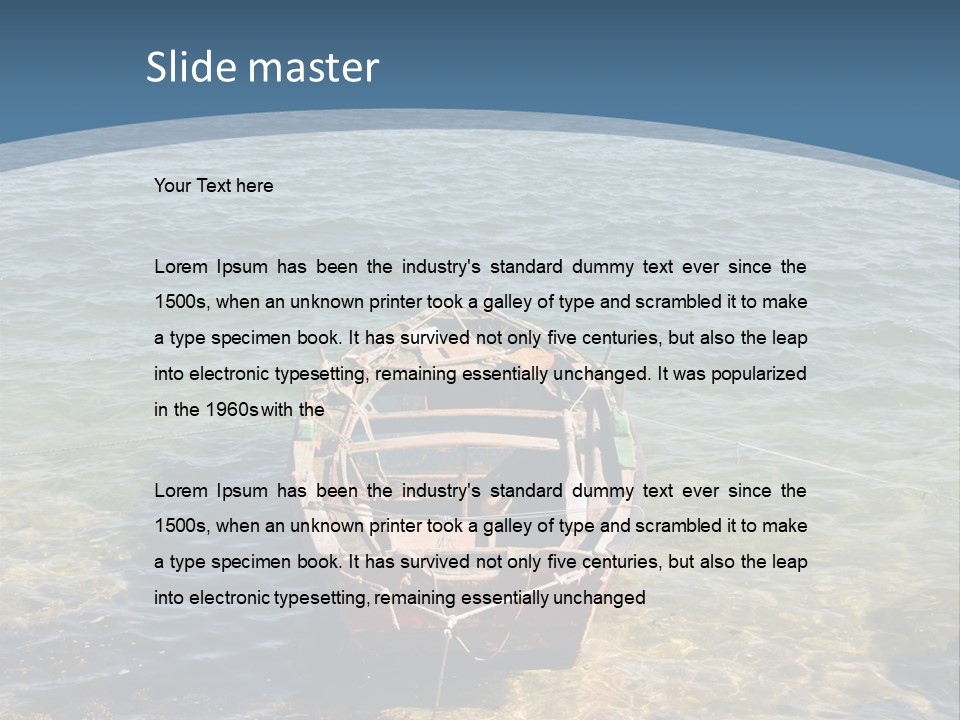 Fish Sunrise Wood PowerPoint Template