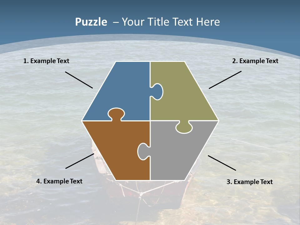 Fish Sunrise Wood PowerPoint Template