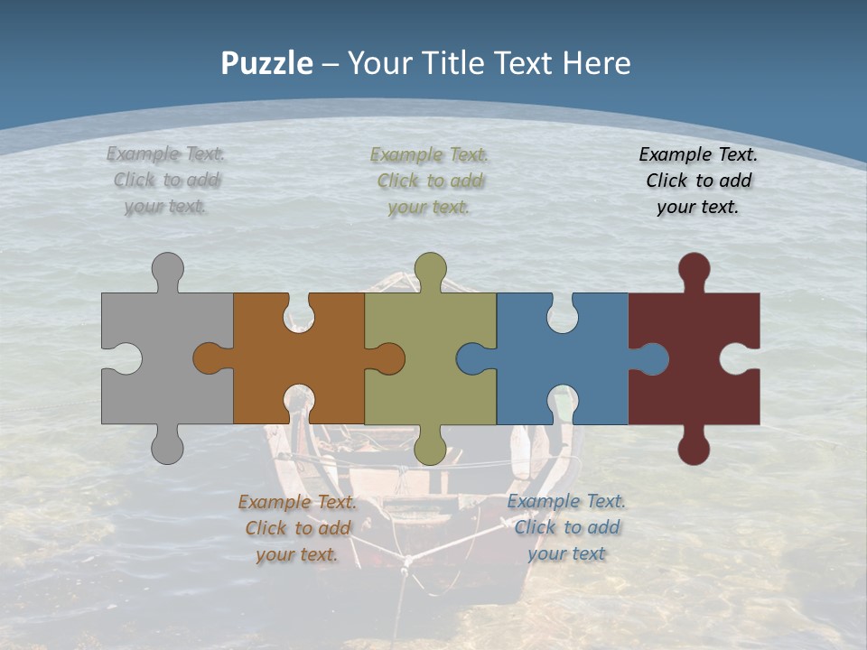 Fish Sunrise Wood PowerPoint Template