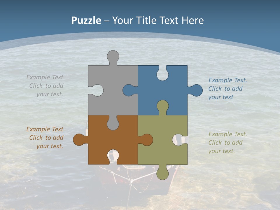 Fish Sunrise Wood PowerPoint Template