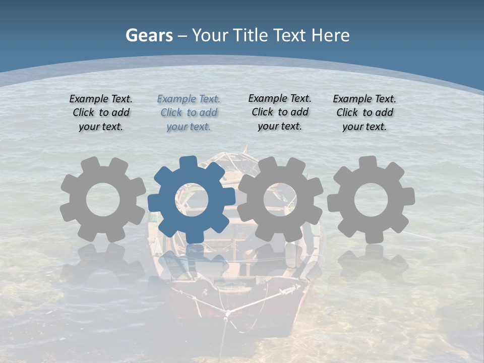 Fish Sunrise Wood PowerPoint Template