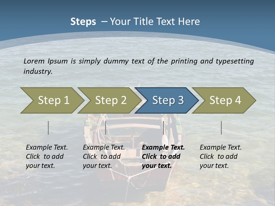 Fish Sunrise Wood PowerPoint Template