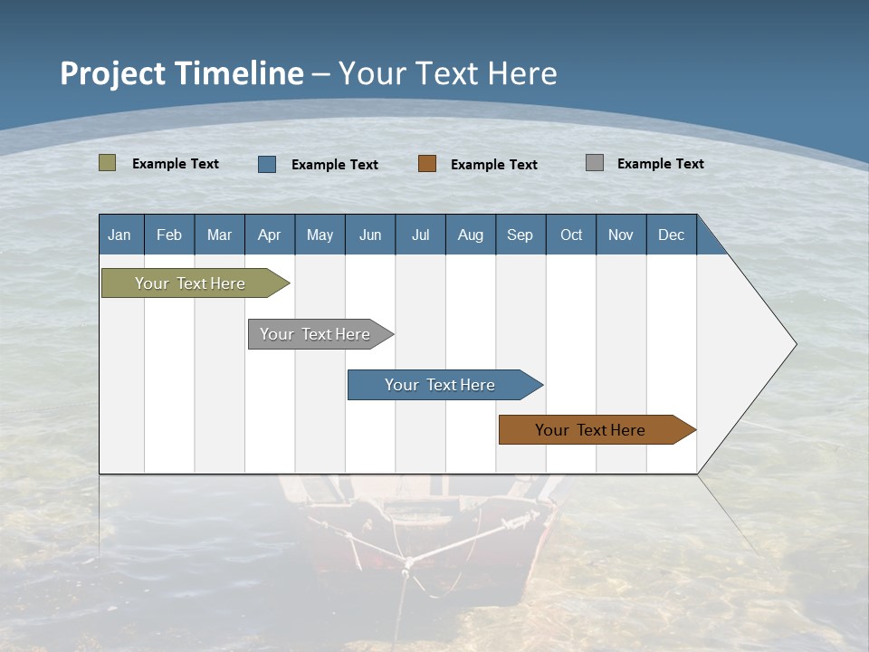 Fish Sunrise Wood PowerPoint Template