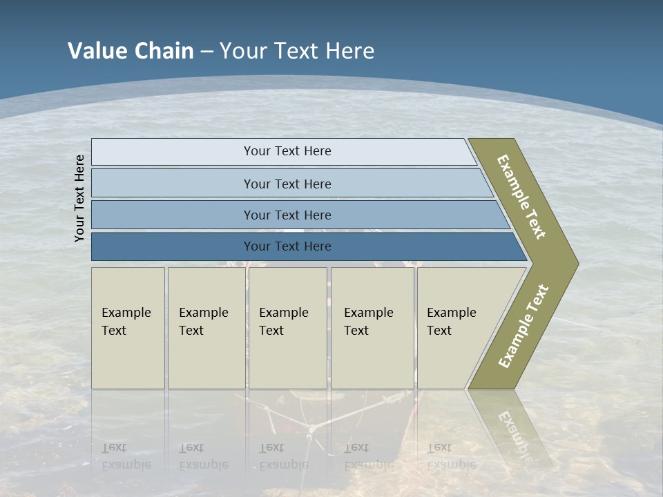 Fish Sunrise Wood PowerPoint Template