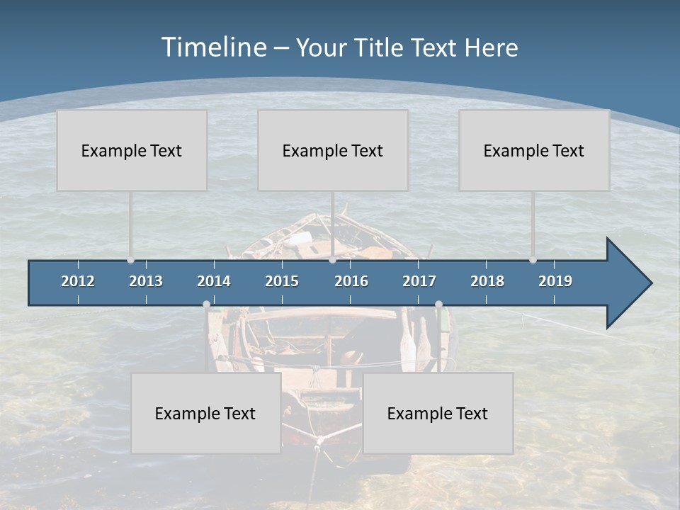 Fish Sunrise Wood PowerPoint Template