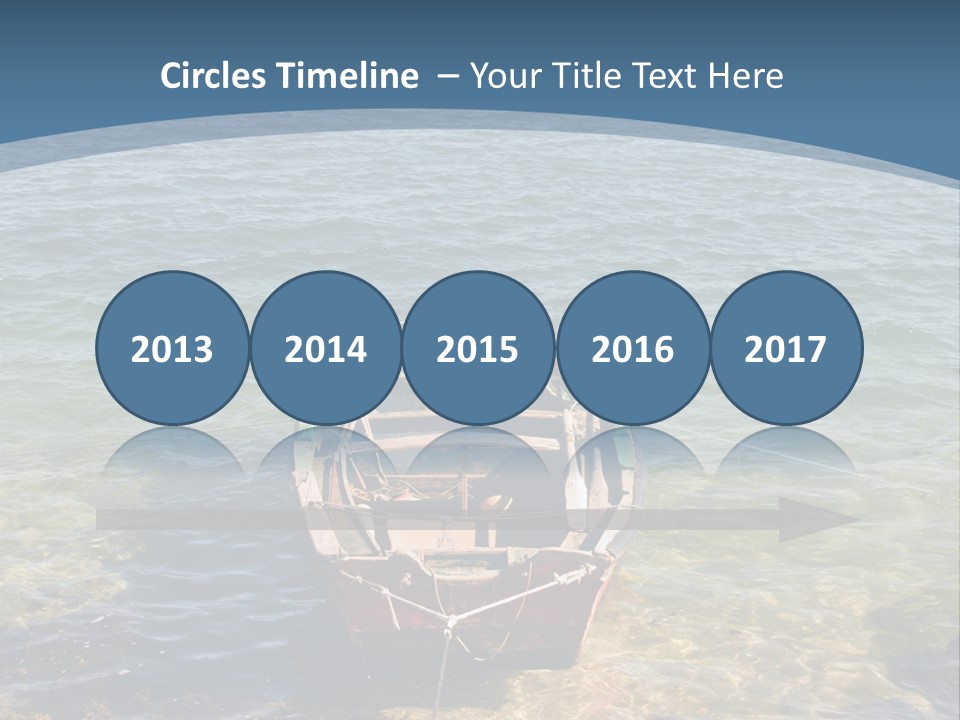 Fish Sunrise Wood PowerPoint Template