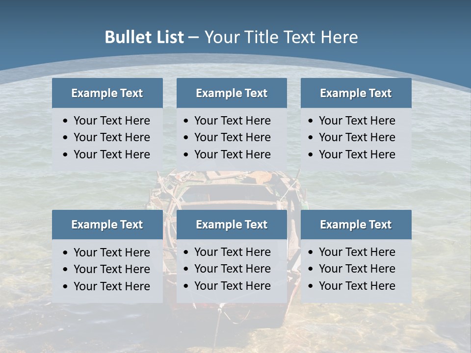 Fish Sunrise Wood PowerPoint Template