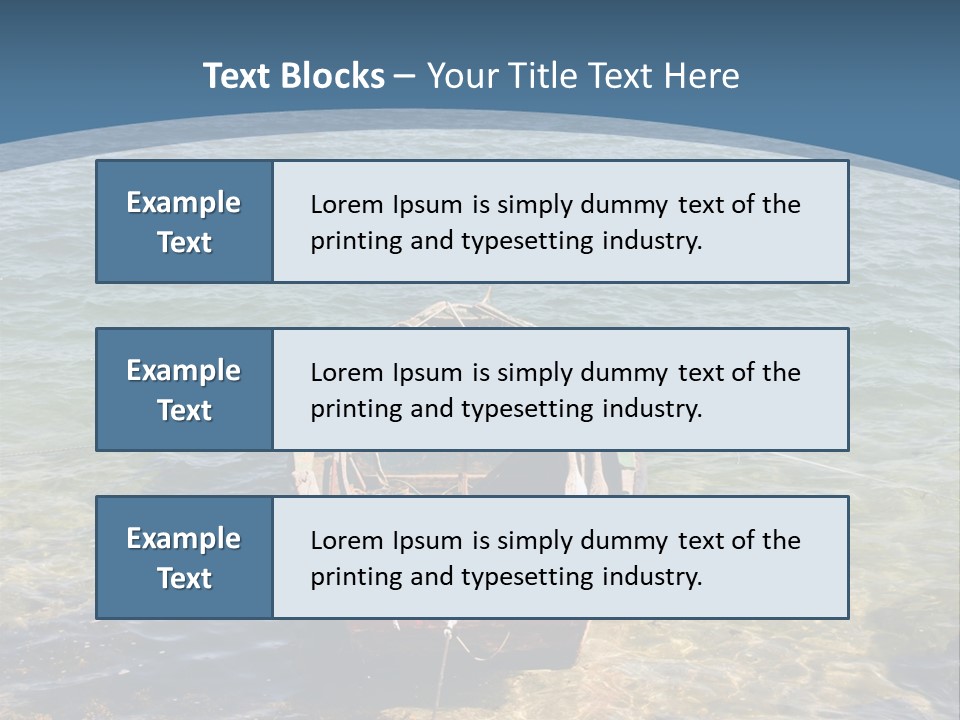 Fish Sunrise Wood PowerPoint Template