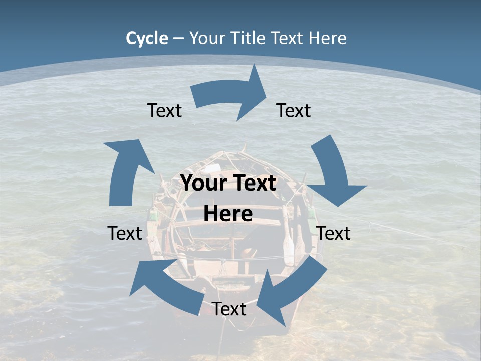 Fish Sunrise Wood PowerPoint Template