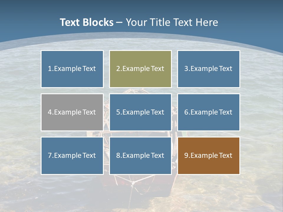 Fish Sunrise Wood PowerPoint Template