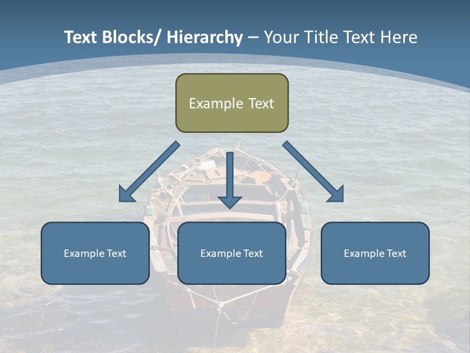 Fish Sunrise Wood PowerPoint Template