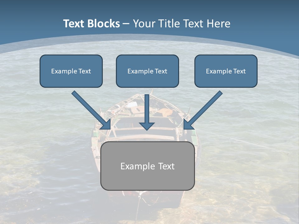 Fish Sunrise Wood PowerPoint Template