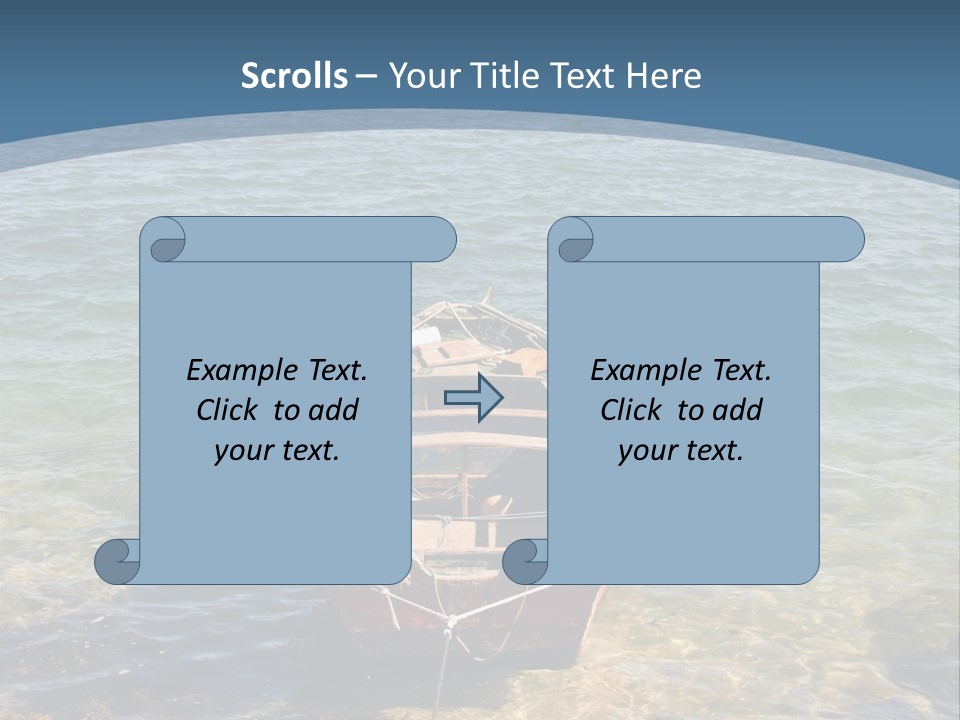 Fish Sunrise Wood PowerPoint Template