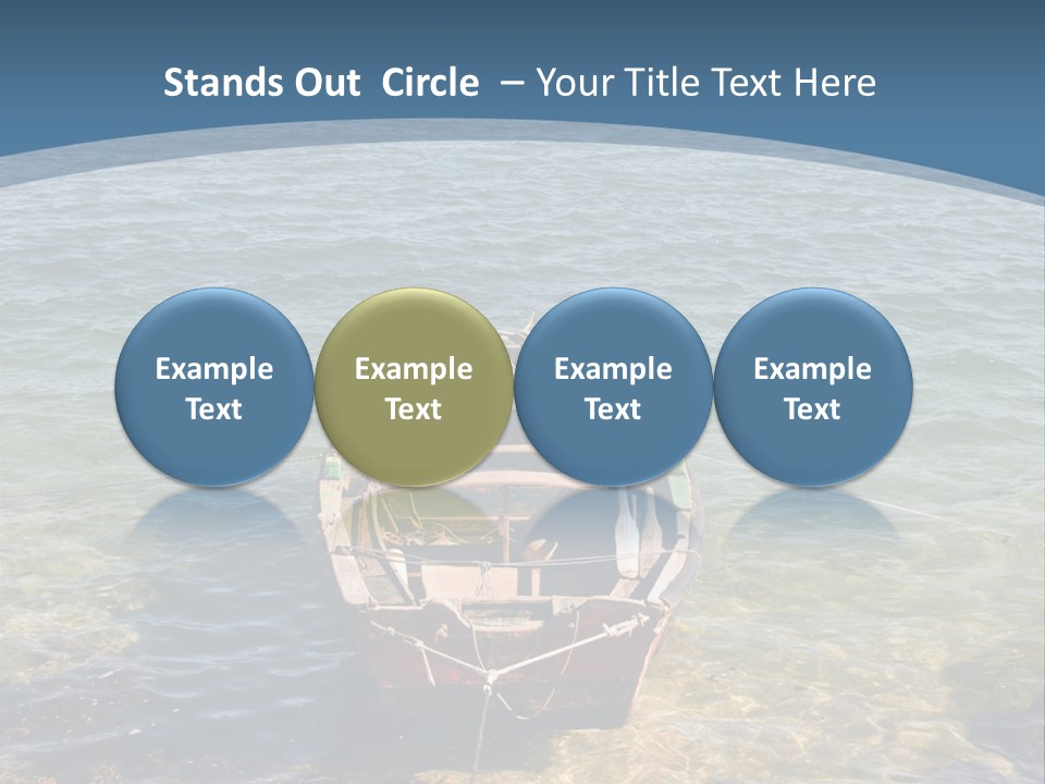 Fish Sunrise Wood PowerPoint Template