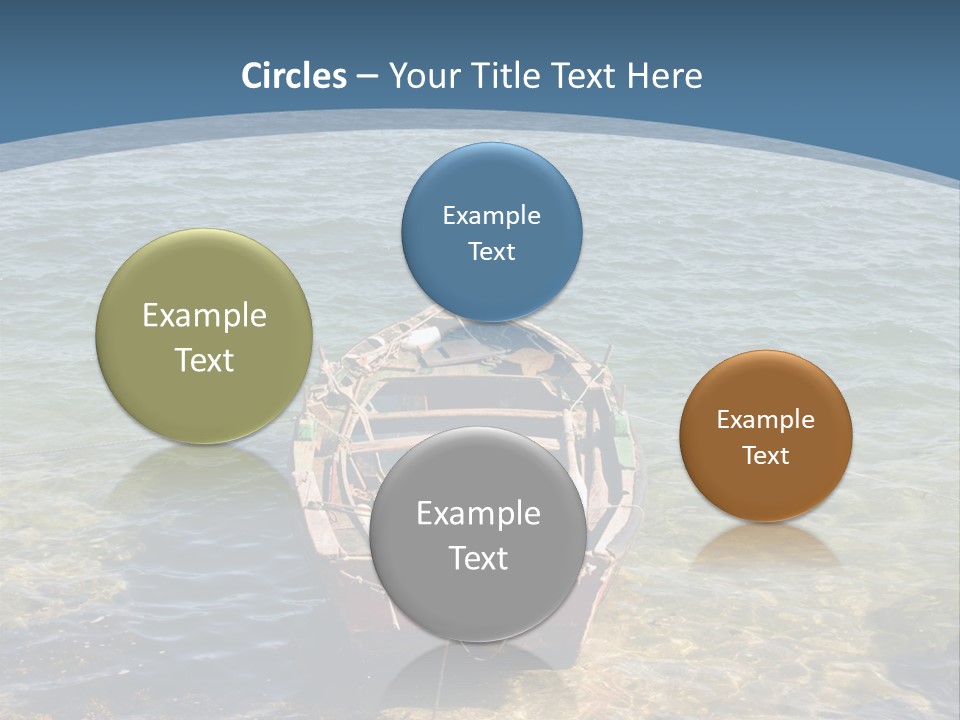 Fish Sunrise Wood PowerPoint Template