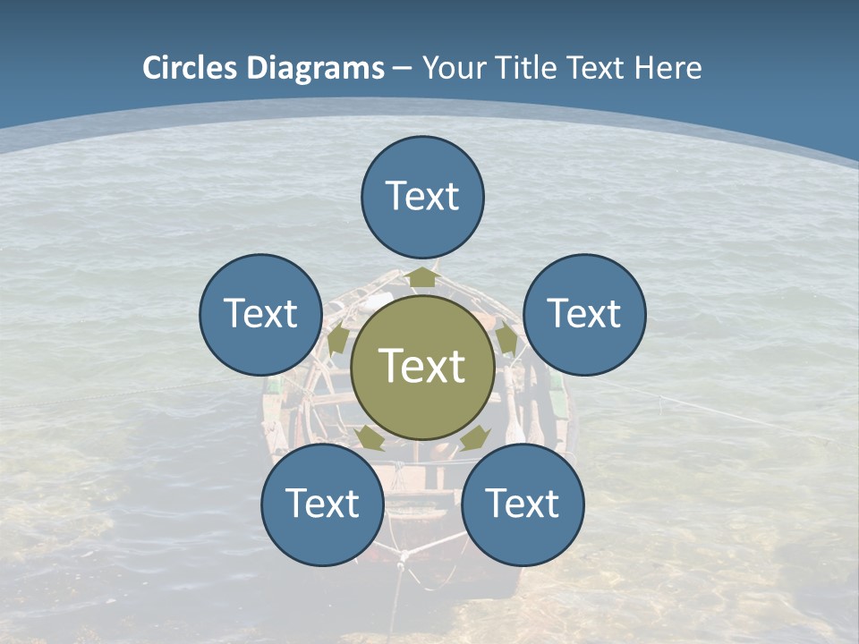 Fish Sunrise Wood PowerPoint Template