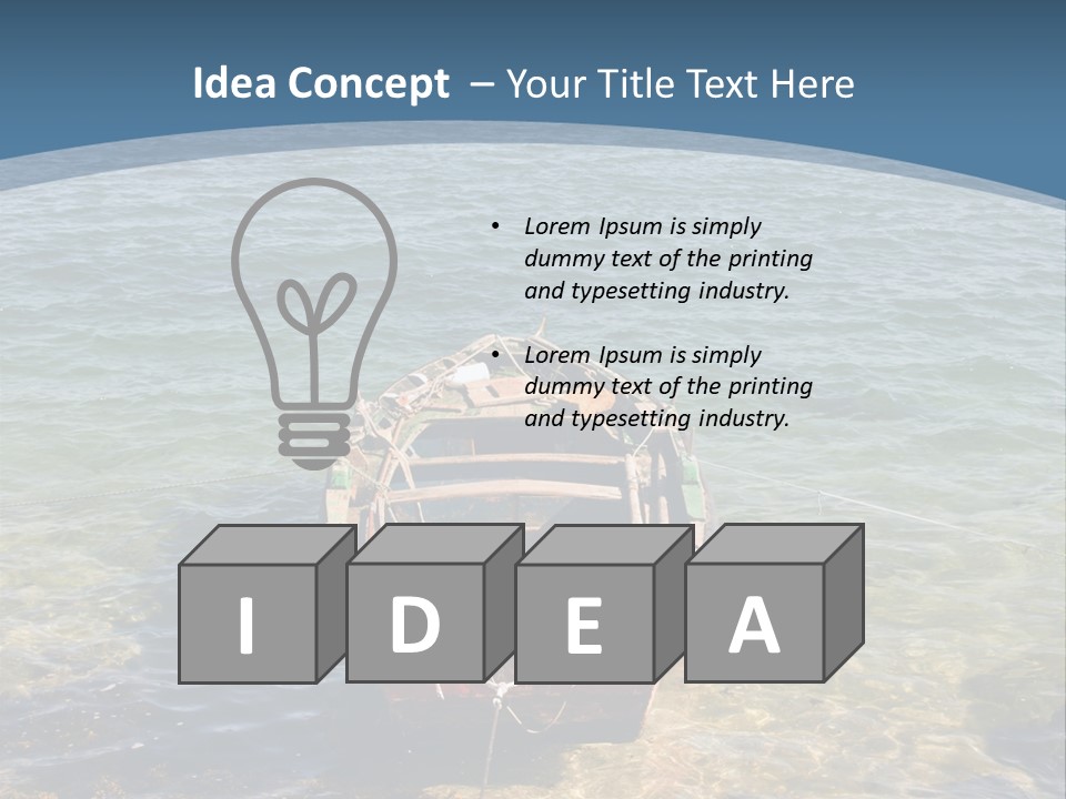 Fish Sunrise Wood PowerPoint Template