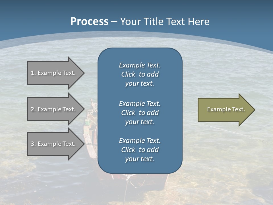 Fish Sunrise Wood PowerPoint Template