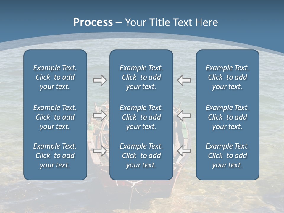 Fish Sunrise Wood PowerPoint Template