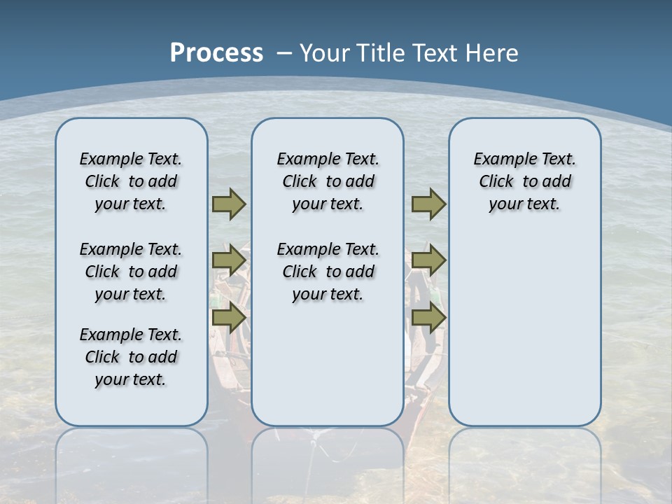 Fish Sunrise Wood PowerPoint Template