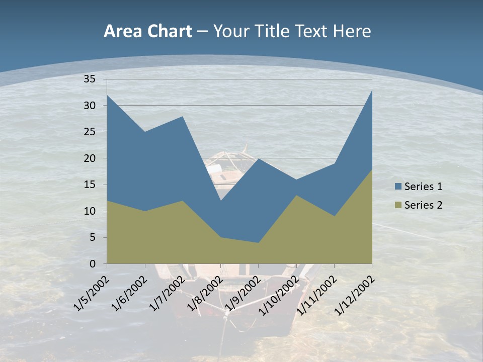 Fish Sunrise Wood PowerPoint Template