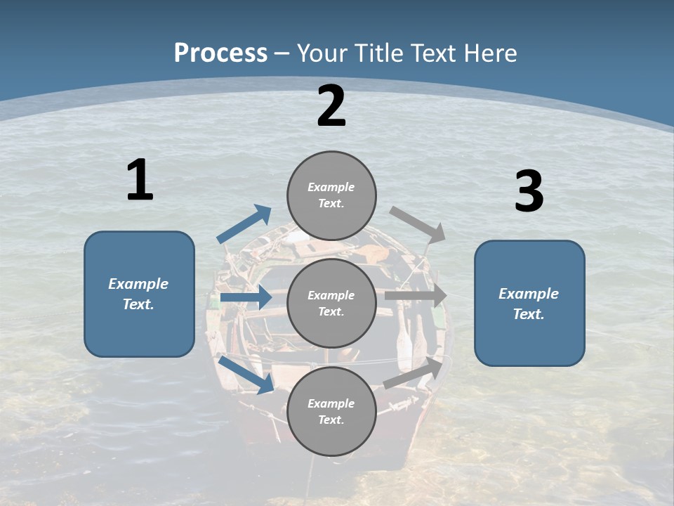 Fish Sunrise Wood PowerPoint Template