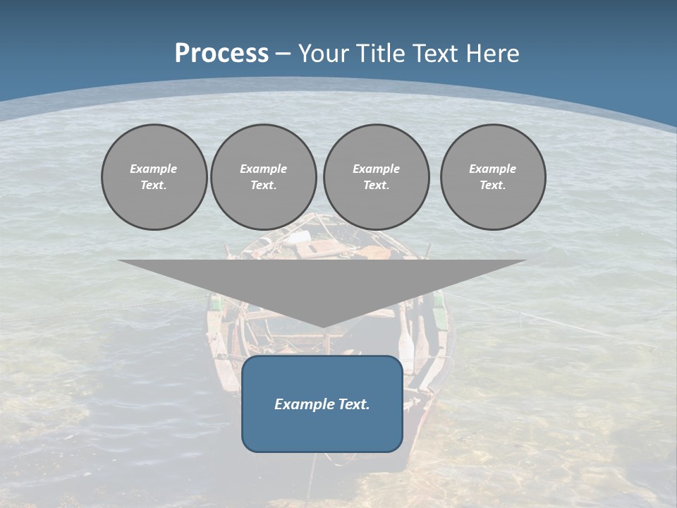 Fish Sunrise Wood PowerPoint Template