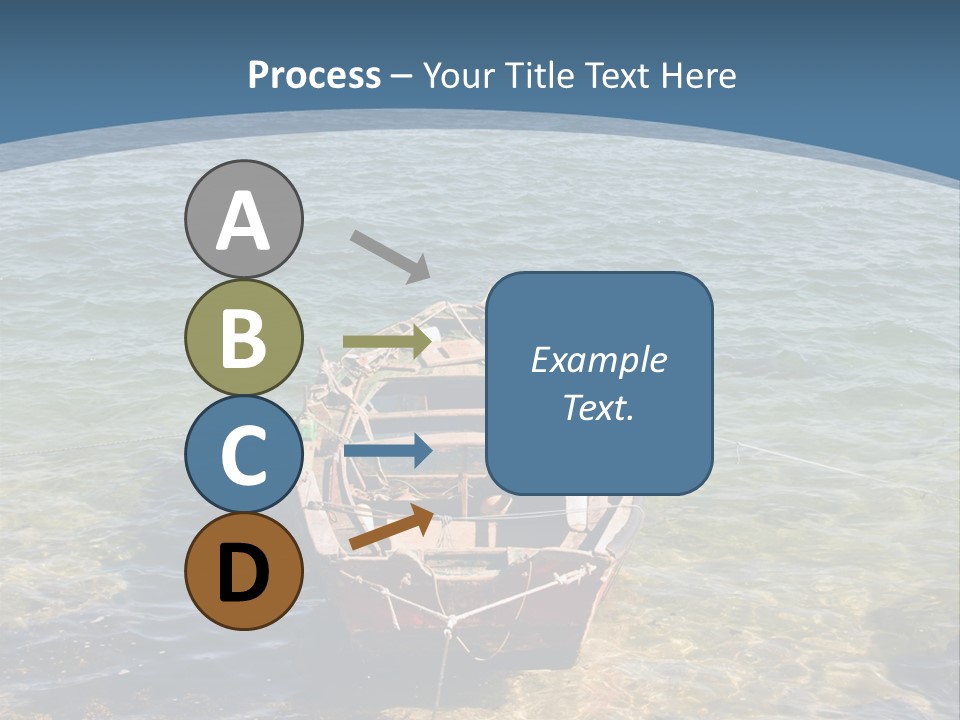 Fish Sunrise Wood PowerPoint Template