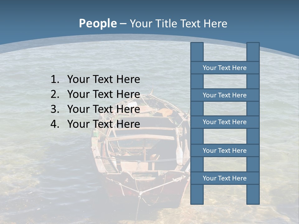 Fish Sunrise Wood PowerPoint Template