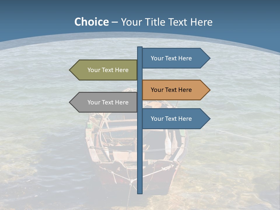 Fish Sunrise Wood PowerPoint Template