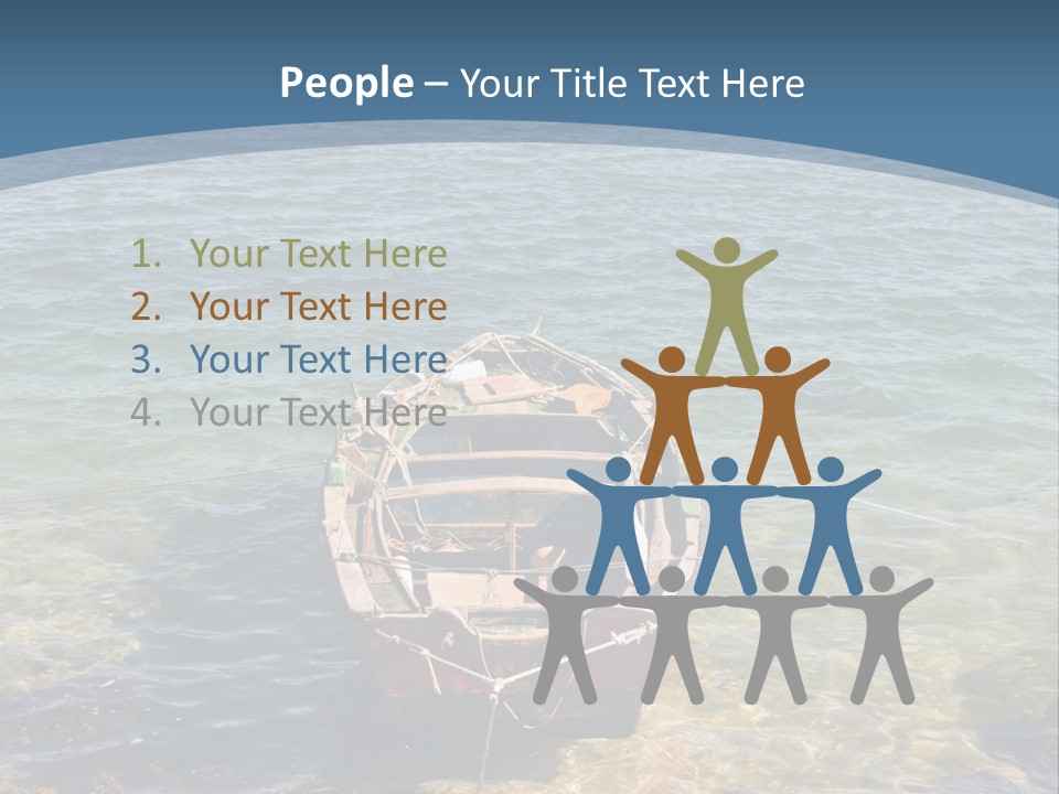 Fish Sunrise Wood PowerPoint Template