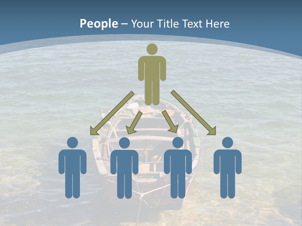 Fish Sunrise Wood PowerPoint Template