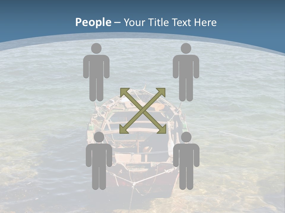 Fish Sunrise Wood PowerPoint Template